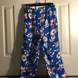 Floral blue hippie pants!